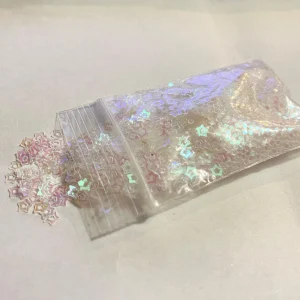 Alternative view of 33# Hollow Translucent Iridescent Star Glitter 1tsp
