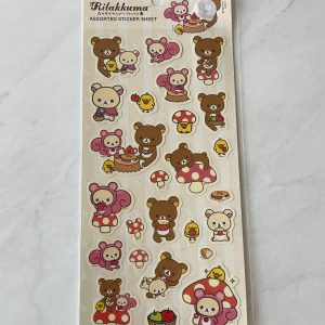 C9 Daiso Rilakkuma Mushroom sticker sheet
