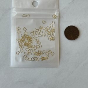 gold Heart nail embellishment