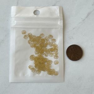 gold rose nail embellishment