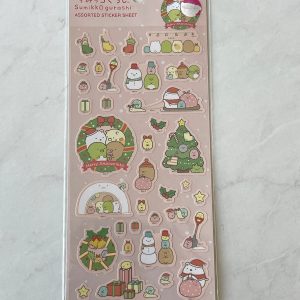 C35 Sumikkogurashi Christmas Daiso sticker sheet