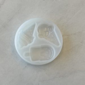3 cavity shiny ice cream silicone mold clear