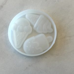 3 cavity shiny ice cream silicone mold clear - Image 2