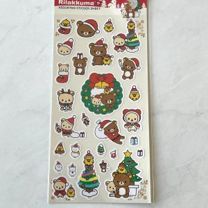 C34 Rilakkuma Christmas Daiso sticker sheet
