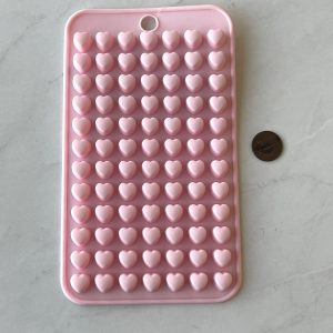 Tiny heart silicone mold shiny Daiso