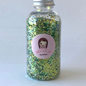 Chunky Green/Iridescent glitter Custom mix 30g in bottle
