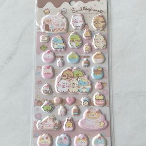 B286 New Sumikkogurashi Puffy Seal Sticker Sheet Okashiyasan
