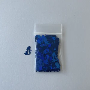 222# holo Blue mermaid confetti glitter 1tsp - Image 2