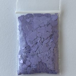 225# Pastel Purple Heart Mix size thin confetti glitter 1tsp