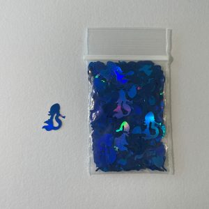 222# holo Blue mermaid confetti glitter 1tsp - Image 3