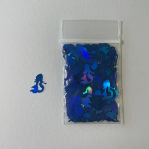 222# holo Blue mermaid confetti glitter 1tsp - Image 3