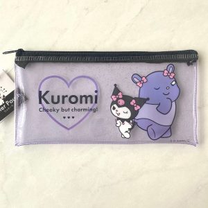 MLD Sanrio Kuromi Plastic Glitter Pouch from Daiso
