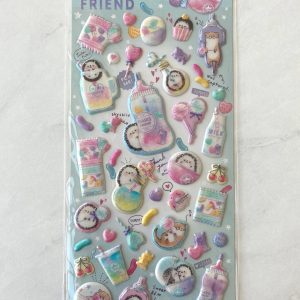C91 Haris Friend puffy glitter sticker sheet