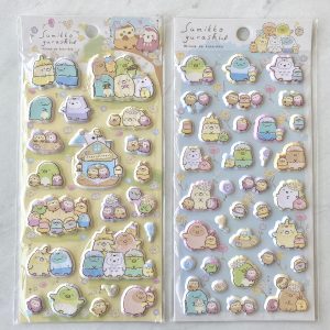 B138/C92 2022 Sumikkogurashi Puffy Sticker Sheet Minna de Kotorikko (Right - Blue C92)