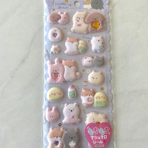 C95 2022 Marshmallow Seal Puffy sticker sheet with gem embellishments (Right - Unicorn C95) - Image 2