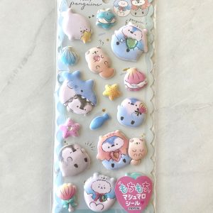 C93-C94 2022 Marshmallow Seal Puffy sticker sheet with gem embellishments (Right - Orange C93) - Image 2