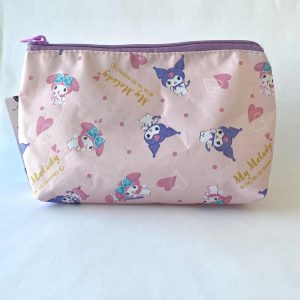 MLD Melody Kuromi Trapezoid Zip Pouch from Daiso
