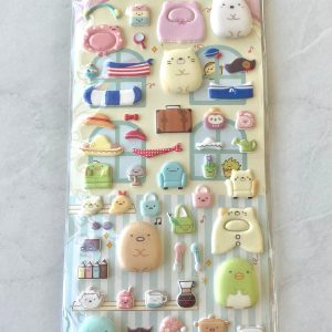 C118 New Sumikkogurashi Puffy Seal Sticker Sheet