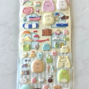 C118 New Sumikkogurashi Puffy Seal Sticker Sheet