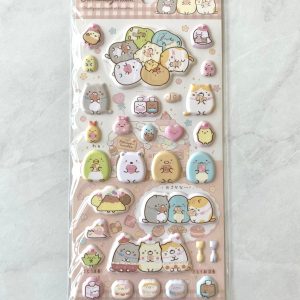 B137 Sumikkogurashi Puffy Seal Sticker Sheet