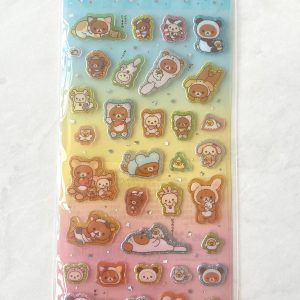 C44 2022 New Rilakkuma sticker sheet clear jelly glitter