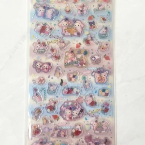C48 2022 New Sentimental circus sticker sheet clear jelly glitter