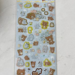 B25/B107-B26/B108 2022 Chairoi Koguma Rilakkuma Sticker Sheet (Left-Blue B26/108) - Image 2