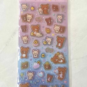 C46 2022 New Rilakkuma sticker sheet clear jelly glitter