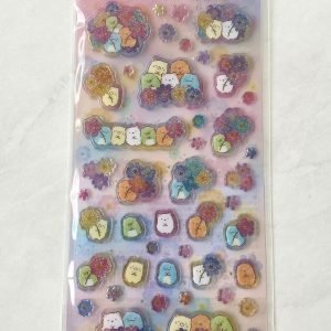 C49 2022 New Sumikko Gurashi sticker sheet clear jelly glitter