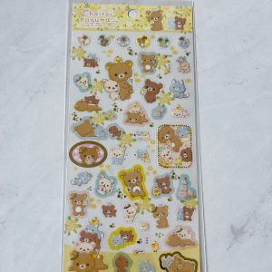 B25/B107-B26/B108 2022 Chairoi Koguma Rilakkuma Sticker Sheet (Left-Blue B26/108) - Image 3