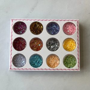 Star sequins assorted glitter 12pc boxed set