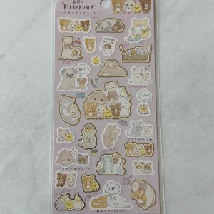 B141-B142 2022 Always with Rilakkuma Sticker Sheet (Right - White B142) - Image 2