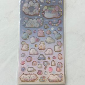 B344-B345 2022 New Sumikko Gurashi sticker sheet clear jelly gold outline (Left - B344) - Image 2