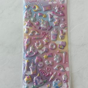 B297-B298 Puffy Iridescent Pearl Sticker Sheet (Right - Pink B298) - Image 2