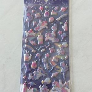 B297-B298 Puffy Iridescent Pearl Sticker Sheet (Right - Pink B298) - Image 3