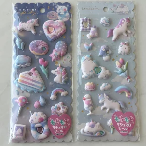 B238-B239 2022 Marshmallow Seal Puffy sticker sheet with gem embellishments (Right - B239)