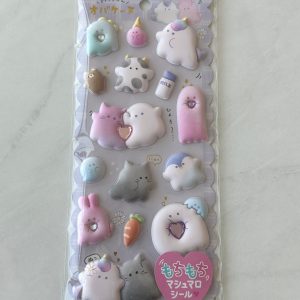 B235/B240 2022 Marshmallow Seal Puffy sticker sheet with gem embellishments (Left - Purple B235) - Image 3