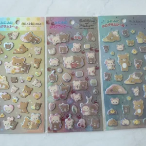B245-B247 2022 Sticker Sheet Holographic Puffy (Left - Yellow B247)