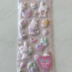 B235/B240 2022 Marshmallow Seal Puffy sticker sheet with gem embellishments (Left - Purple B235) - Image 2