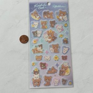 B120-B121 2022 Rilakkuma Sticker Sheet Kiraholo Seal (Left - White B121) - Image 3