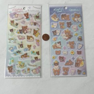 B120-B121 2022 Rilakkuma Sticker Sheet Kiraholo Seal (Left - White B121)