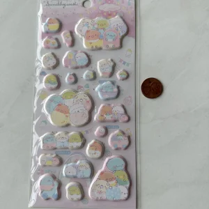 B183-B184 New Sumikkogurashi Puffy Sticker Sheet - Image 3