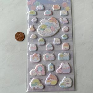B183/B184 New Sumikkogurashi Puffy Sticker Sheet Yochi Yochi Baby (Right - Blue B184) - Image 2