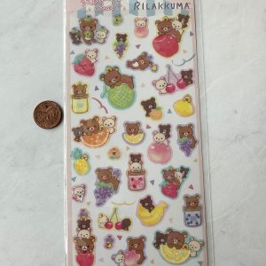 B119 2022 Rilakkuma Sticker Sheet Kiraholo Seal Fruit