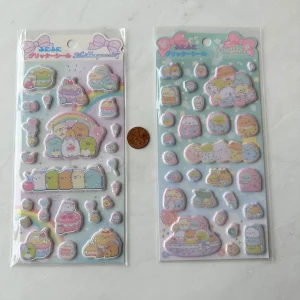 B186-B187 2022 Sticker Sheet Glitter Puffy