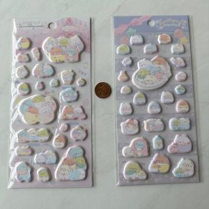 B183/B184 New Sumikkogurashi Puffy Sticker Sheet Yochi Yochi Baby (Right - Blue B184)