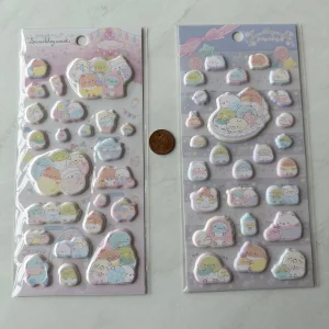 B183-B184 New Sumikkogurashi Puffy Sticker Sheet