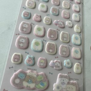 B188-B189 New Sumikkogurashi Puffy Sticker Sheet Ouchi de Kuma Cafe (Left - Bow B188) - Image 2