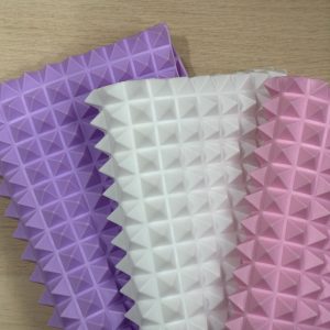 NEW COLOR Resin pastel pink doming matt matte raised large size waffle mold (New Pink)