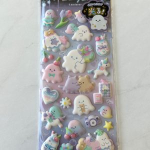 B321-B322 Obake Puffy sticker sheet (Right - Purple B322) - Image 2